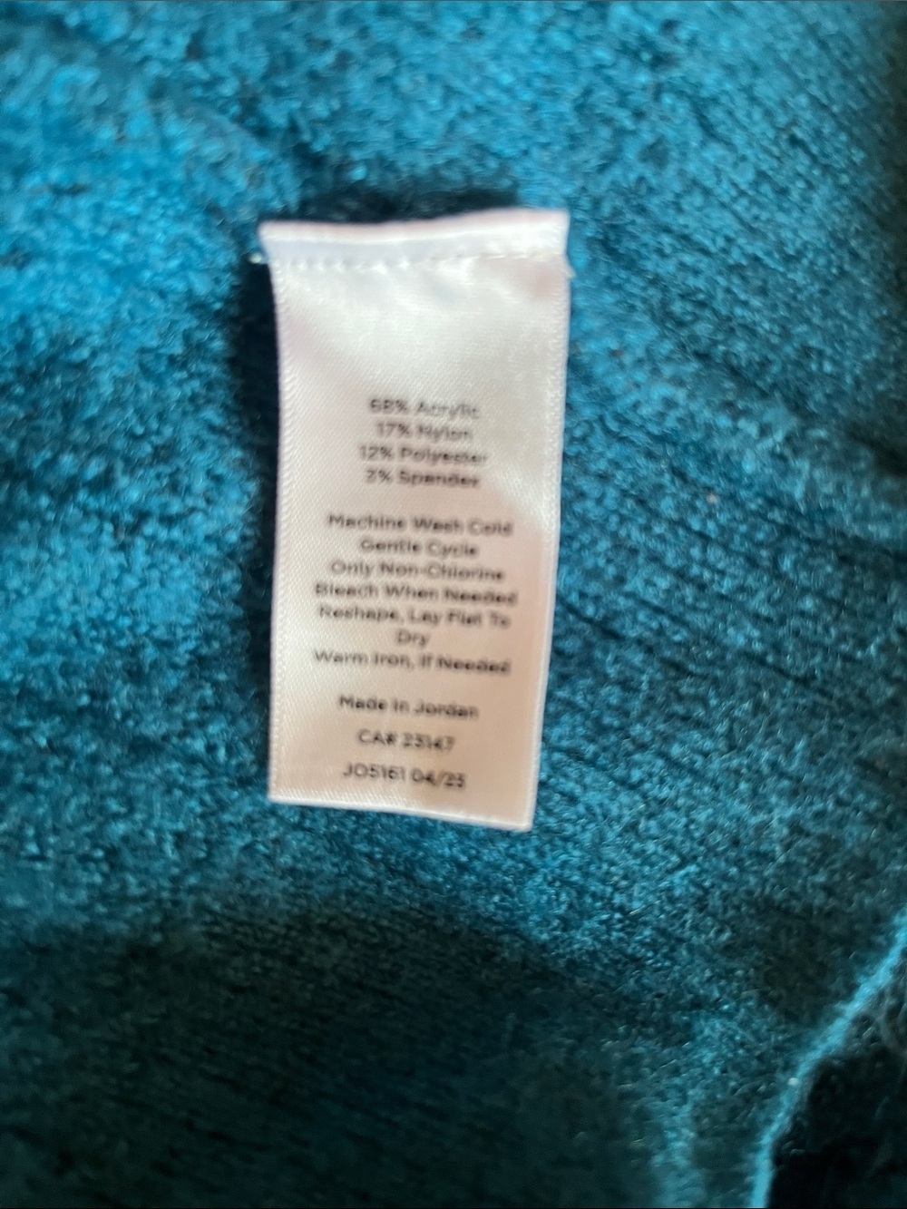 Talbots Turquoise Cable Knit Sweater - Picture 10 of 10
